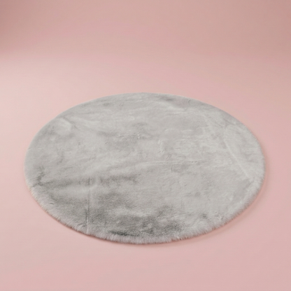 Bunny Round Rug, grey